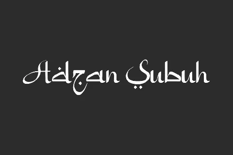 Adzan Subuh Demo font