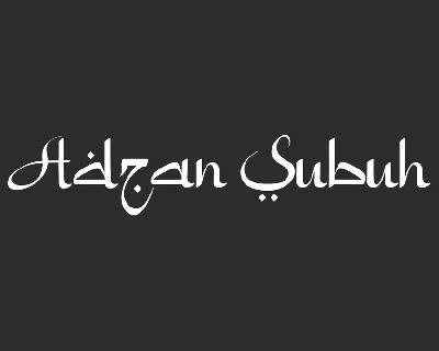 Adzan Subuh Demo font