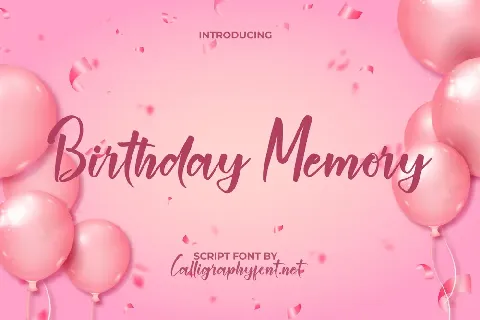 Birthday Memory Demo font