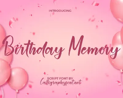 Birthday Memory Demo font