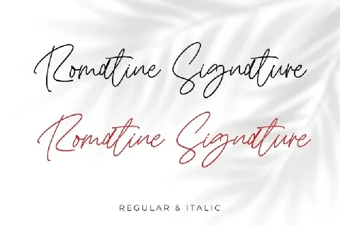 Romatine Signature font