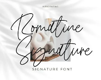 Romatine Signature font