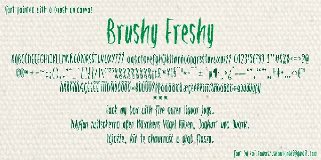 Brushy Freshy font