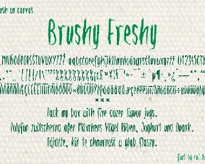 Brushy Freshy font