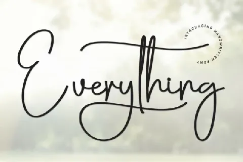 Everything Script font