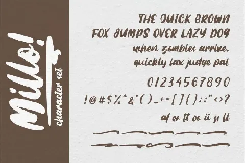 Millo Brush font