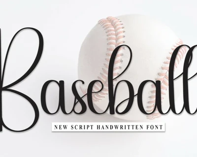 Baseball Script font
