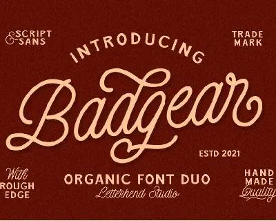 Badgear Duo font