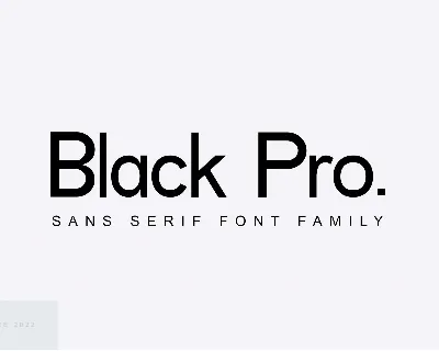 Black Pro font