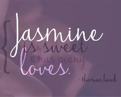 Jasmine Reminiscentse font family