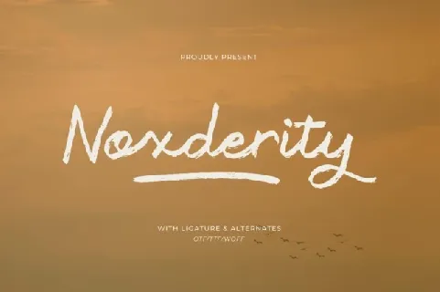Noxderity Brush font