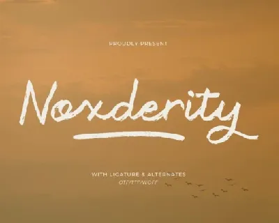 Noxderity Brush font