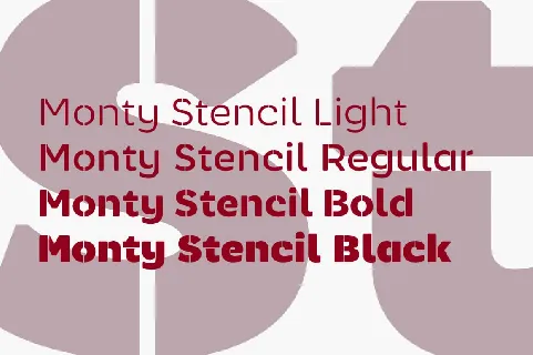 Monty Stencil font