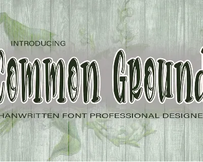 Common Ground font