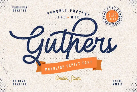 Guthers Textured_DEMO font