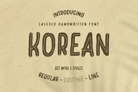 Korean Line font