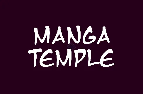 Manga Temple font