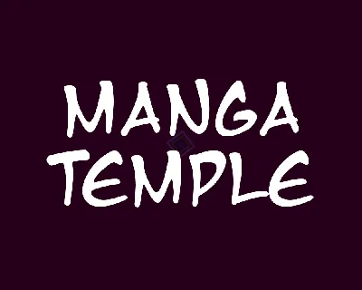 Manga Temple font