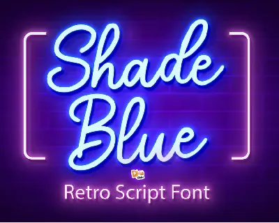 Shade Blue font