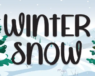 Winter Snow Display font