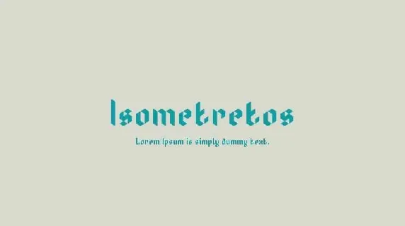 Isometretos font