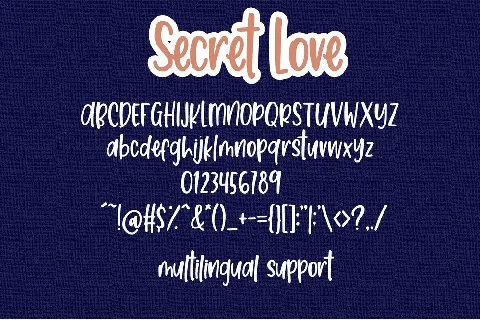 Secret Love font