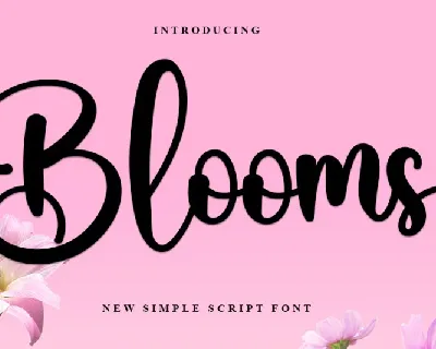 Blooms font