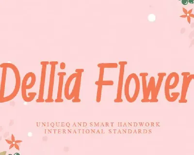 Dellia Flower Display font