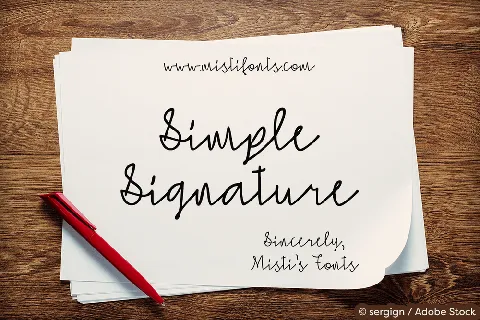 Simple Signature font