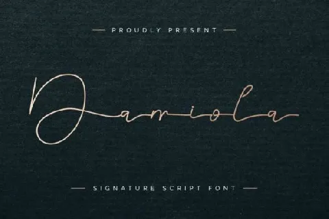 Damiola Signature font