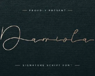 Damiola Signature font