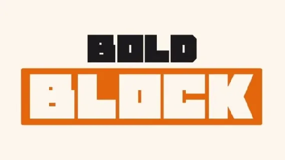 Bold Block font