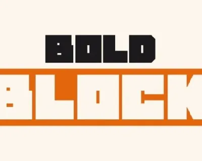 Bold Block font