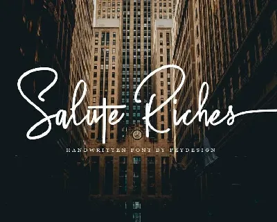 Salute Riches Free font