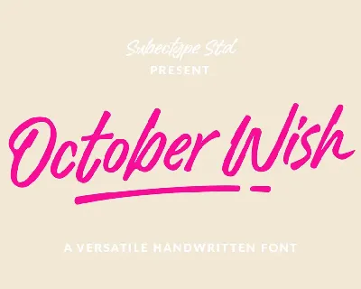 October Wish font