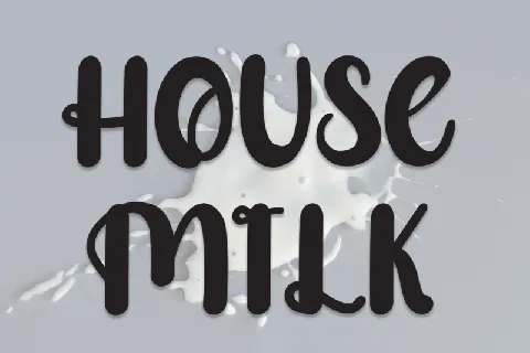 House Milk Display font