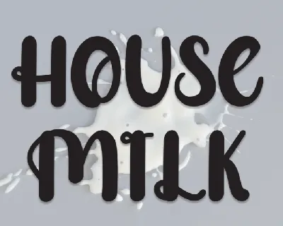 House Milk Display font