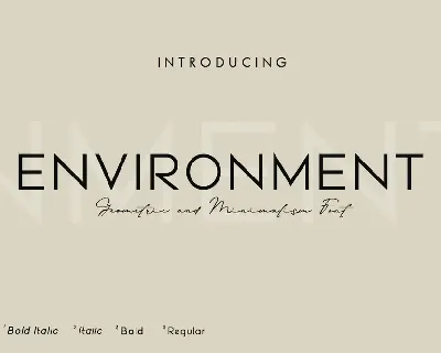 Environment font