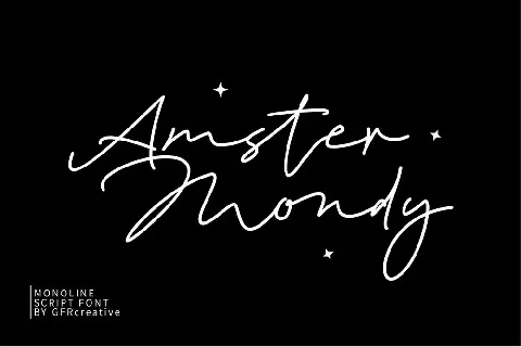 Amster Mondy Handwritten font
