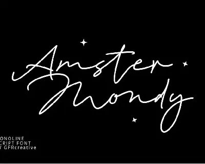 Amster Mondy Handwritten font