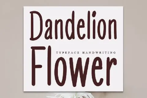 Dandelion Flower Display font