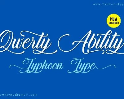 Qwerty Ability Script font