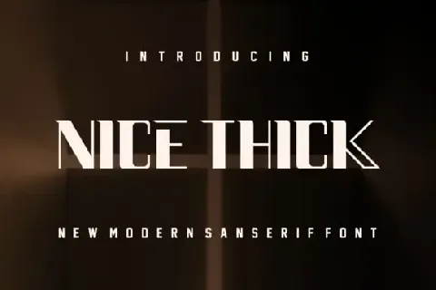 Nice Thick Font