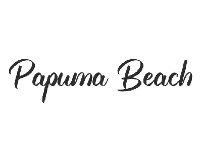 Papuma Beach font