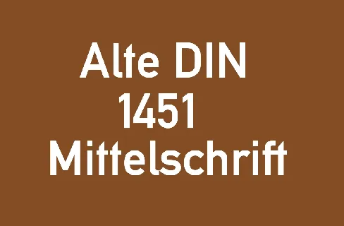 Alte DIN 1451 Mittelschrift Family font