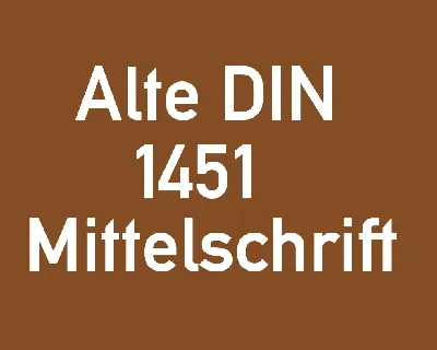 Alte DIN 1451 Mittelschrift Family font