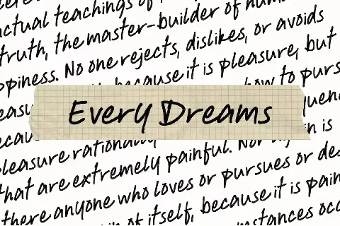 Every Dreams font