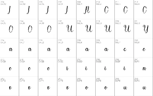 Writing font