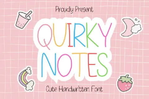 Quirky Notes Display font