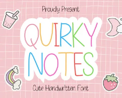 Quirky Notes Display font